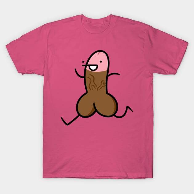 Happy Penis Running T-Shirt by Get A Klu Comics